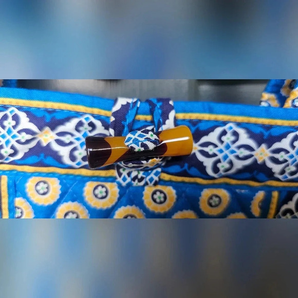 Vera Bradley Retired Small Tic Tac Tote Riviera Blue Travel Bag NWT - Picture 3 of 15